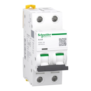   Schneider Electric Acti9 iC60L - A9F95204 - kismegszakító, 2P, K, 4A, monokonnekt