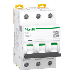   Schneider Electric Acti9 iC60L - A9F95372 - kismegszakító, 3P, K, 1.6A, monokonnekt