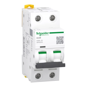   Schneider Electric Acti9 iC60L - A9F92203 - kismegszakító, 2P, Z, 3A, monokonnekt