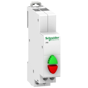 Schneider Electric Acti9 iPB - A9E18034 - dupla nyomógomb, 1NC 1NO, zöld - piros