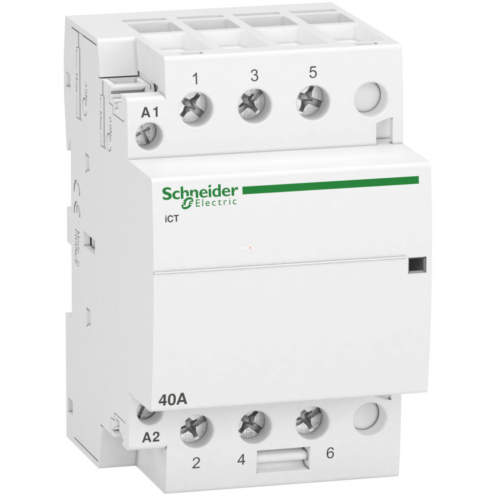 Schneider ACTI9 iCT40A kontaktor, 50Hz, 3NO, 220-240VAC (A9C20843)