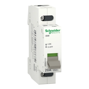 Schneider Electric Acti9 iSW - A9S60120 - kapcsoló, 1P, 20A, 250V