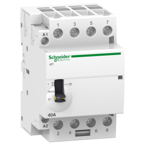   Schneider Electric Acti9 iCT40A - A9C21844 - kézi vezérlésű kontaktor, 50Hz, 4NO, 220 - 240VAC
