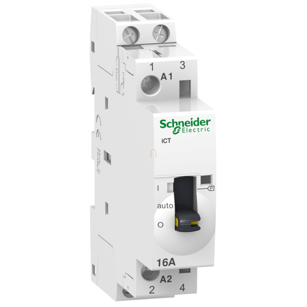 ACTI9 iCT16A kézi vezérlésű kontaktor, 50Hz, 2NO, 230-240VAC A9C23712 Schneider