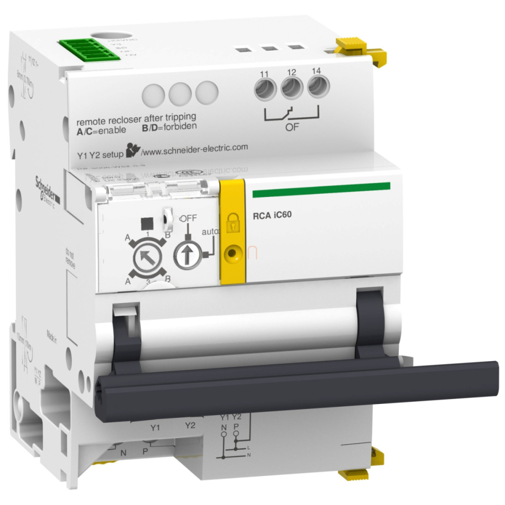 ACTI9 RCA távműködtető segédrelé, iC60, 1P, 1P+N, 2P, 230VAC A9C70122 Schneider
