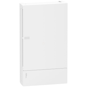   Schneider Electric Resi9 Mini Pragma - MIP12312 - Kiselosztó, teli ajtó, falon kívüli, 3x12 modul, PEN sín, fehér