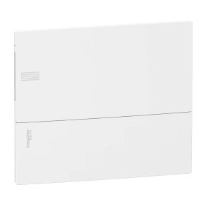 Schneider Electric Resi9 Mini Pragma - MIP22112 - Kiselosztó, teli ajtó, süllyesztett, 1x12 modul, PEN sín, komplett, fehér
