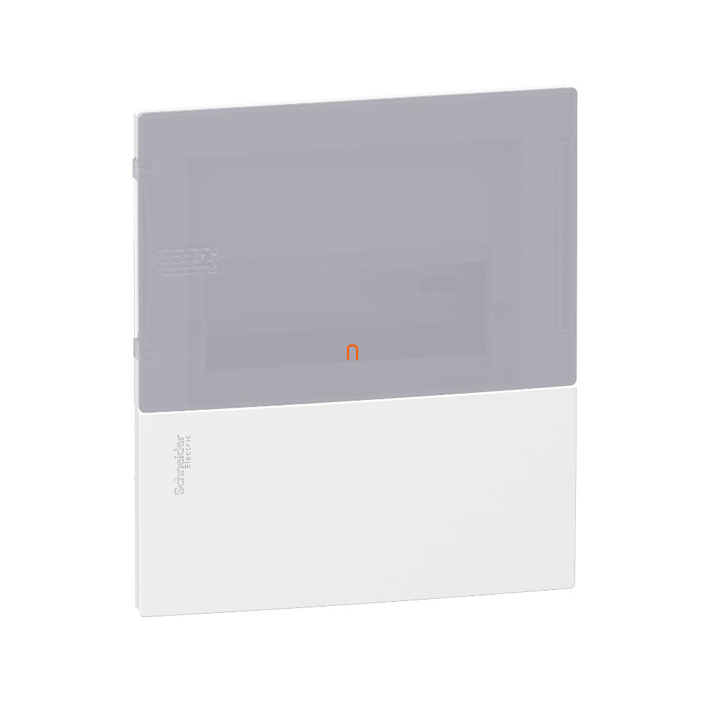 Mini Pragma 1 sor 08 modul süllyesztett átlátszó ajtóval PEN sínnel fehér, komplett MIP22108T Schneider