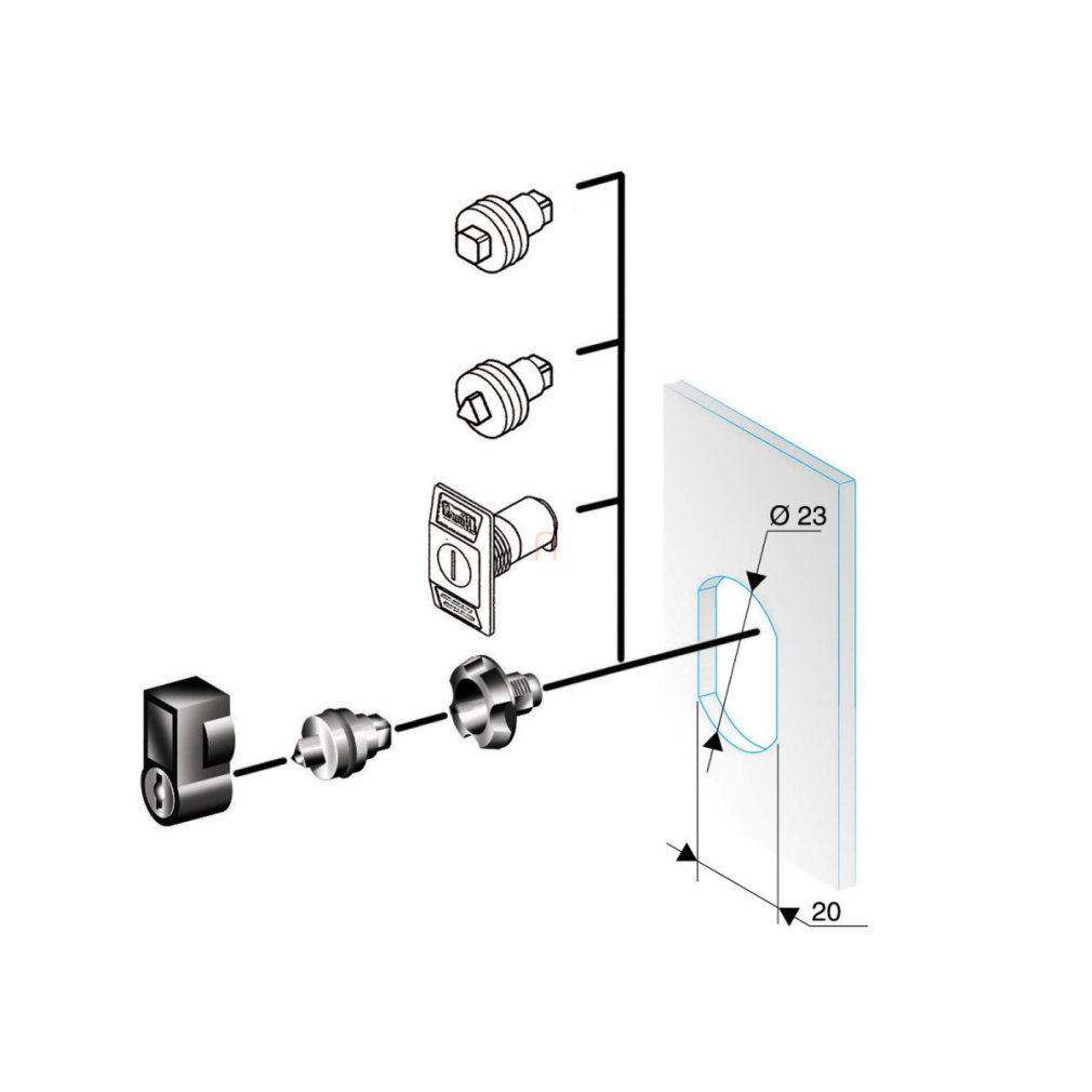 Négyzetprofil zárbetét (8mm) NSYTC8CRN Schneider