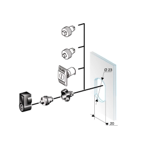 Schneider Electric Spacial CRN - NSYTT8CRN -8mm-es háromszög zárbetét fali szekrényhez