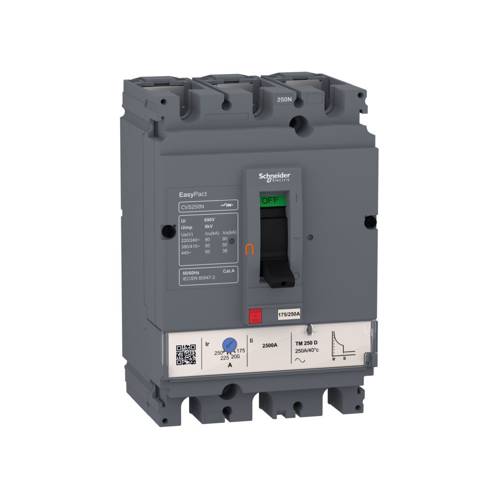 EasyPact CVS250N (50kA) 3P3D TM250D LV525453 Schneider
