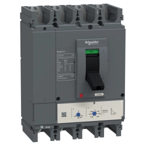 Schneider Electric EasyPact CVS – LV563312 -  CVS630F Megszakító TM-D, 36kA 415V AC, 600A, 4P4d, túlterhelés és rövidzárlat elleni védelemmel, ipari elosztóhálózatokhoz