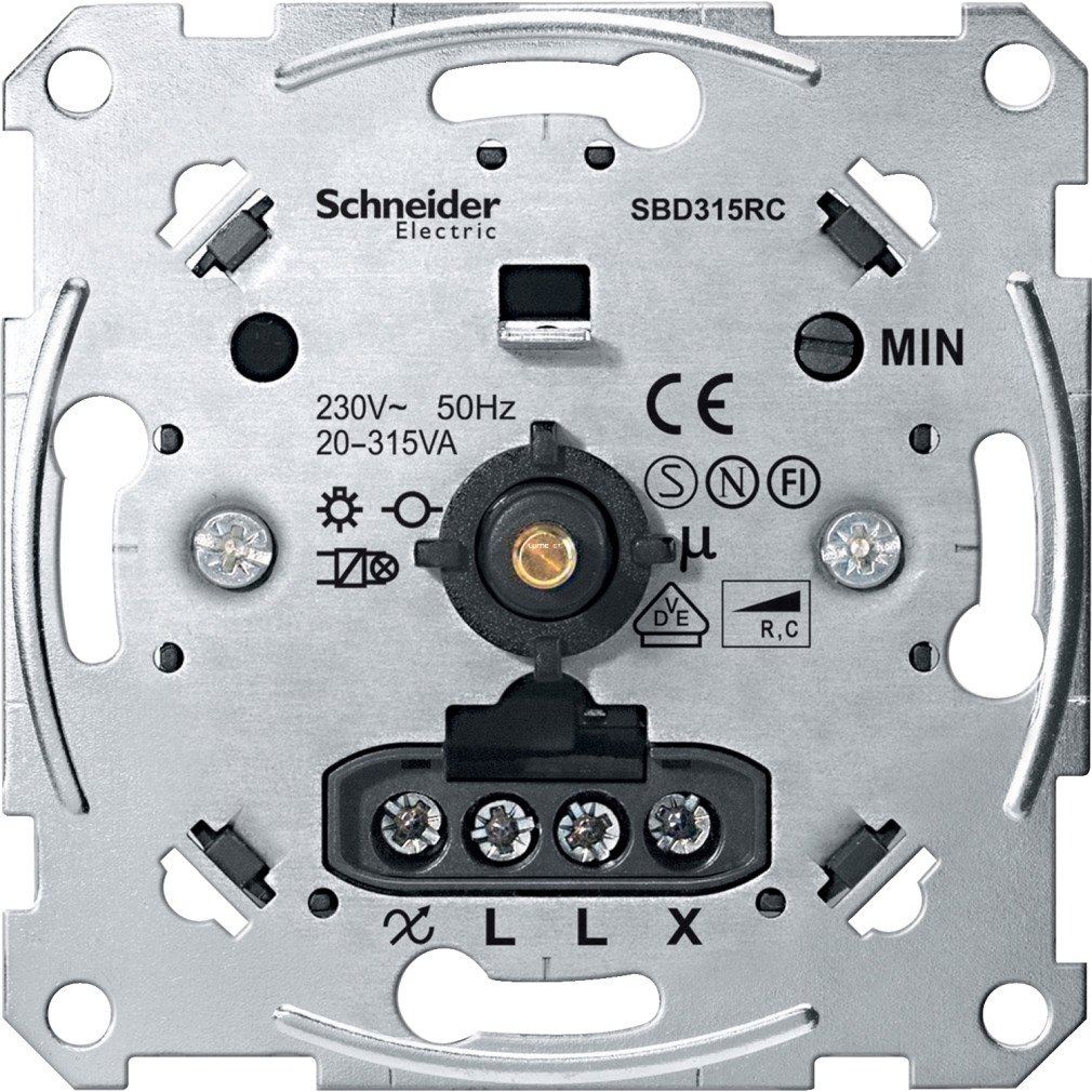 Schneider Merten forgatógombos fényerőszabályzó, kapacitív terhelésekhez, 20-315 W