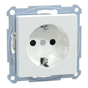 Schneider Electric Merten System M - MTN2300-0325 - 2P+F csatlakozóaljzat, biztonsági zsaluval, rugós, 16A, System-M, aktívfehér