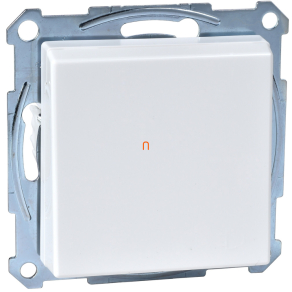   Schneider Merten 2P+F csatlakozóaljzat, biztonsági zsaluval, csapófedéllel, rugós bekötés, 16A, polárfehér (System-M)