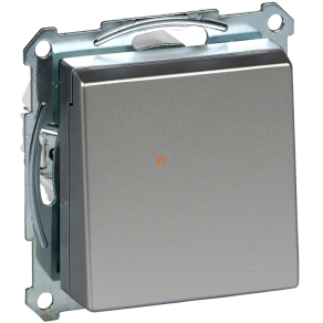  Schneider Merten 2P+F csatlakozóaljzat (GYV) biztonsági zsalus, csapófedéllel, rugós bekötés, 16A, System-M, alumínium MTN2310-0460
