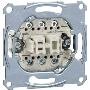   Schneider Merten kettős váltóérintkezős nyomó, csavaros bekötés, 10A MTN3059-0000