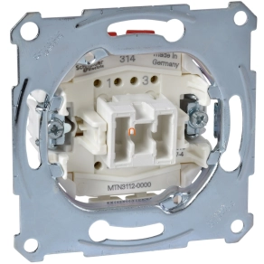   Schneider Merten univerzális kétpólusú kapcsoló betét, 10AX, AC 250 V, rugós MTN3112-0000