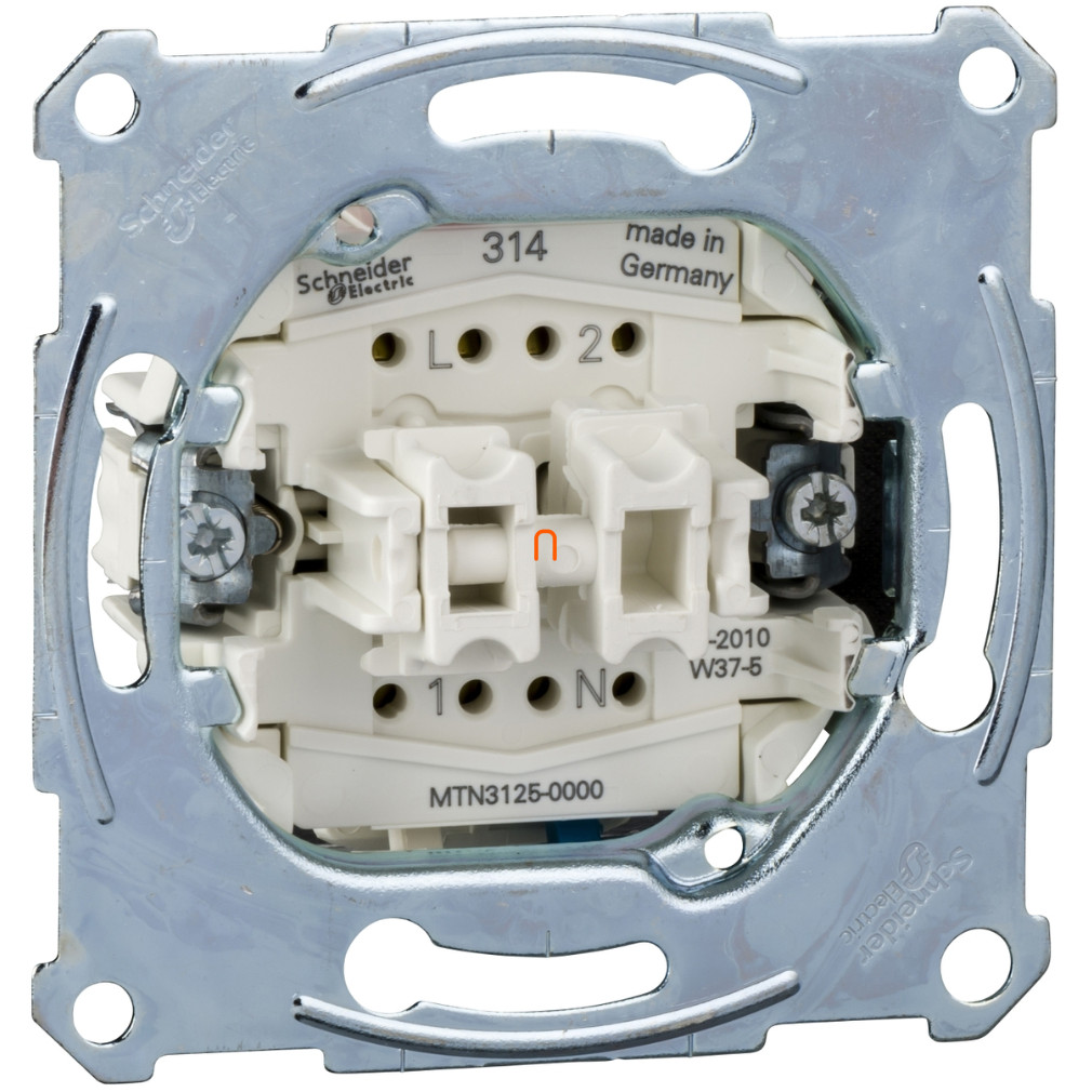 Schneider Merten csillárkapcsoló, nulla csatlakozóval, rugós bekötés, 10AX MTN3125-0000