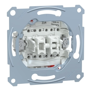 Schneider Electric Merten Aquadesign - MTN3126-0000 - Kettős váltókapcsoló, rugós, 10AX (106+6)