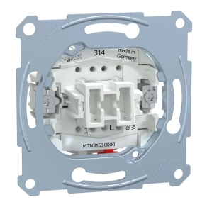 Schneider Electric Merten Aquadesign - MTN3150-0000 - Egypólusú nyomó, záróérintkezős (NO), rugós, 10A