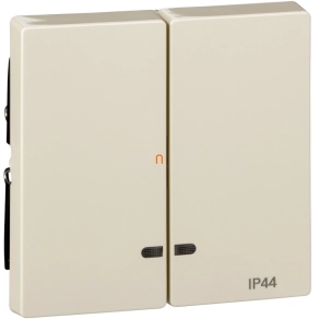   Schneider Merten System M IP44-es dupla billentyű, fényjelzős funkciókhoz, krém MTN3424-0344