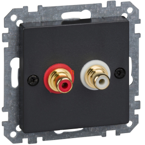   Schneider Merten audio csatlakozóaljzat (RCA), antracit (System-M)