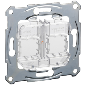   Schneider Merten rögzítőkeret, 2xRJ45 moduláris aljzatokhoz, átlátszó