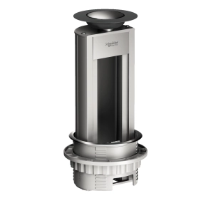 Schneider Electric OptiLine 45 - ISM20401 - mini Pop-up doboz, 4 modulos, szerelvények nélkül, eloxált alu