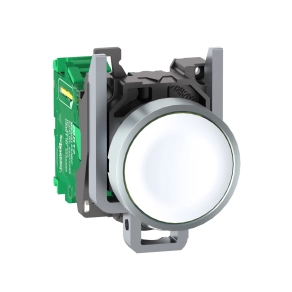 Schneider Electric Harmony XB5R - ZB4RTA1 - vezeték nélküli komplett fém nyomógomb, Ø22, vevő nélkül, fehér