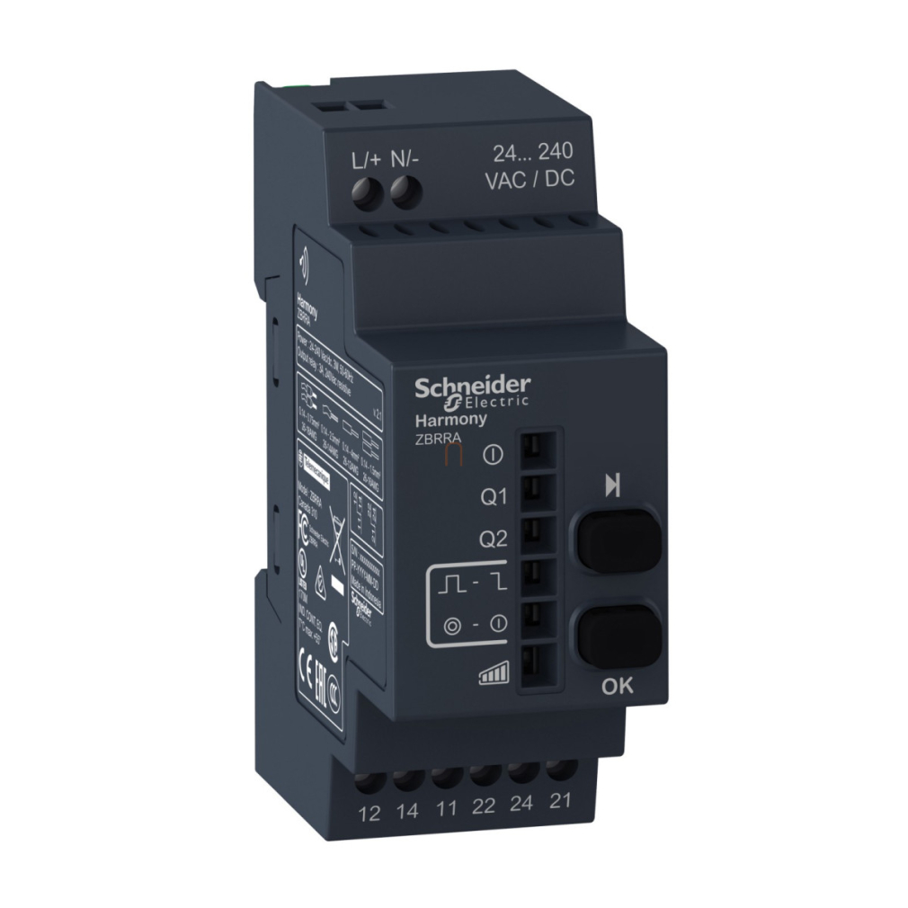 ZBRRA Vevőegység programozható, 2 relés kimenet, 24-240V AC/DC Schneider