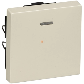   Schneider Merten System M billentyű, kapcsoló vagy nyomógomb betéthez, lámpanyílással, krém MTN436044