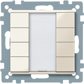   Schneider Electric KNX - MTN617444 - Merten-KNX 4-es nyomógomb , SystemM, fehér, fényes