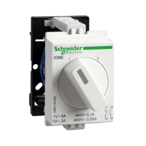   Schneider Electric Acti9 iCME - A9E15122 - DIN sínes választókapcsoló, 2 csatornás kisfogyasztású, 10A, 0.1 - 5