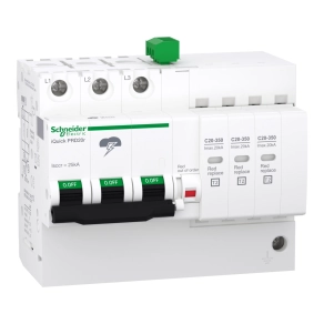   Schneider Electric Acti9 iQuickPRD - A9L16296 - túlfeszültség korlátozó cserélhető betéttel, távjelzéssel, 20kA, 3P