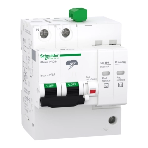   Schneider Electric Acti9 iQuickPRD - A9L16298 - túlfeszültség korlátozó cserélhető betéttel, távjelzéssel, 8kA, 1P-N