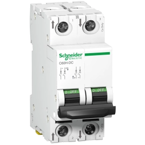 Schneider Electric Acti9 C60H - DC, C60PV - DC - A9N61537 - kismegszakító, 2P, C, 40A, 500VDC