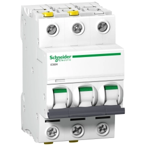 Schneider Electric Acti9 iC60H - A9F07304 - kismegszakító, 3P, C, 4A