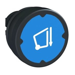   Schneider Electric Harmony XB5 - ZB5AC68006 - műanyag durva környezeti nyomógomb fej, Ø22, visszatérő, kék, szimbólummal