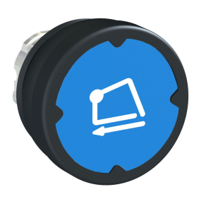   Schneider Electric Harmony XB4 - ZB4BC68006RA - fém durva környezeti nyomógomb fej, Ø22, visszatérő, kék, elforgatott szimbólummal