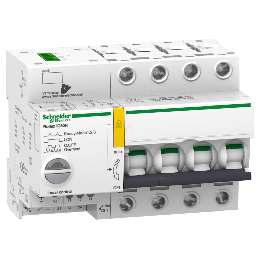 ACTI9 Reflex iC60N beépített megszakító vezérlés, 4P, C, 25A A9C62425 Schneider