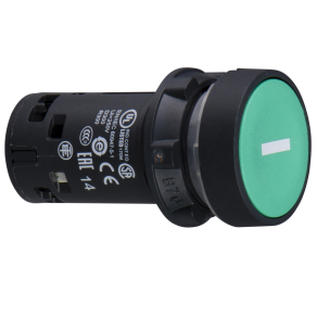   Schneider Electric Harmony XB7 - XB7NA3131 - komplett monolitikus nyomógomb, 1NO, zöld, fehér "I"