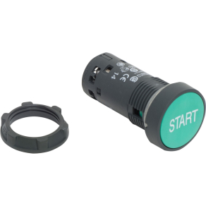   Schneider Electric Harmony XB7 - XB7NA3133 - visszatérő nyomógomb, zöld - 1NO - fehér "START"