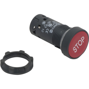   Schneider Electric Harmony XB7 - XB7NA4234 - visszatérő nyomógomb, piros - 1NC - fehér "STOP"