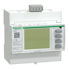   Schneider Electric PM3000 series - METSEPM3255 -Teljesítménymérő I,In,U,V,PQS,E,PF,Hz,átlag, MODBUS, memória