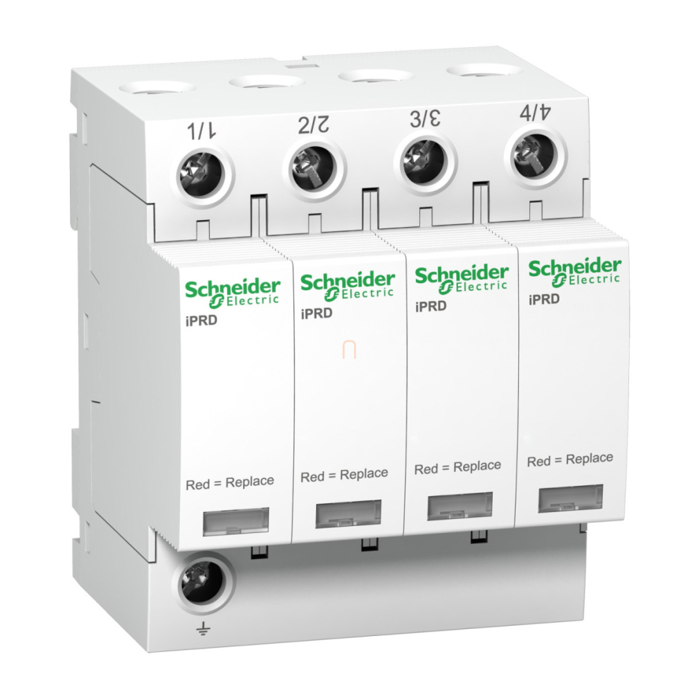 ACTI9 iPRD túlfeszültség-korlátozó, cserélhető betéttel, távjelzéssel, 65kA, 4P, 350V A9L65401 Schneider