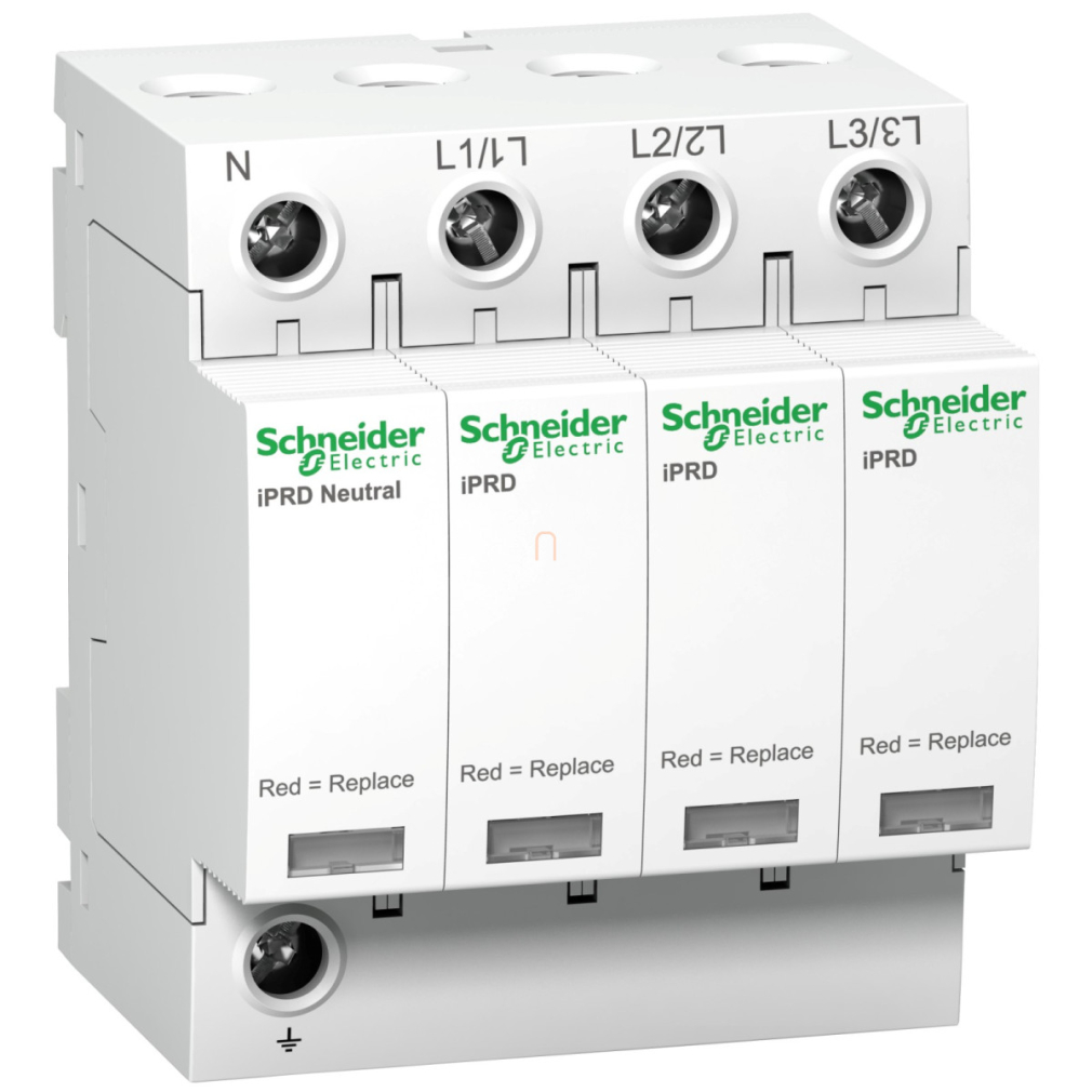 ACTI9 iPRD túlfeszültség-korlátozó, cserélhető betéttel, távjelzéssel, 65kA, 3P-N, 350V A9L65601 Schneider