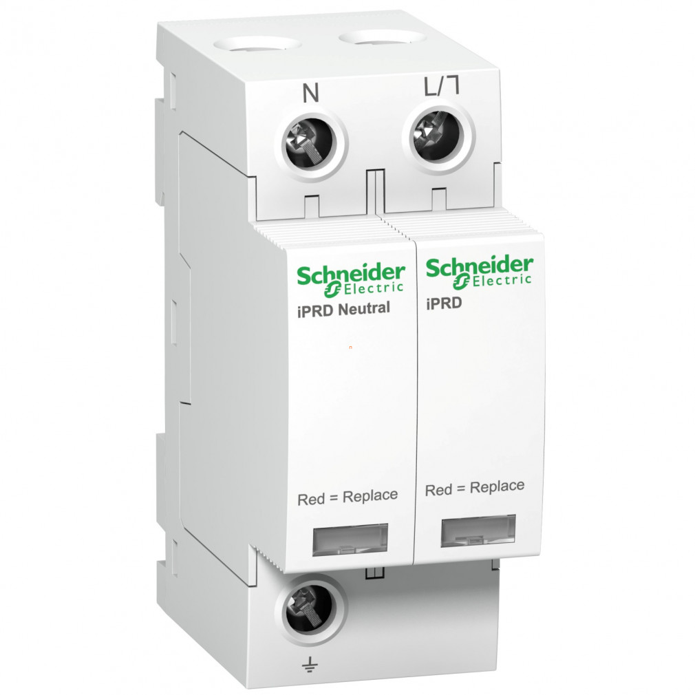 Schneider ACTI9 iPRD túlfeszültség-korlátozó, cserélhető betéttel, 40kA, 1P-N, 350V (A9L40500)