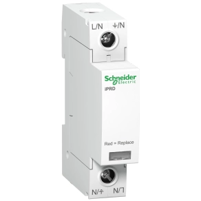Schneider Electric Acti9 iPRD - A9L40100 - túlfeszültség korlátozó cserélhető betéttel, 40kA, 1P, 350V