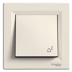 Schneider Electric Asfora - EPH0800123 - Egypólusú nyomó, csengőjel, rugós bekötés, bézs